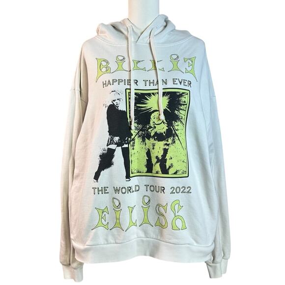 Billie Eilish Official Merch Happier Than Ever 2022 World Tour Hoodie Size Large - Picture 10 of 10
